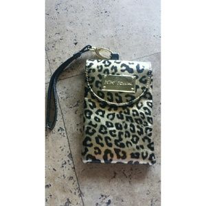 COPY - Betsey Johnson cheetah print wristlet/phone pouch